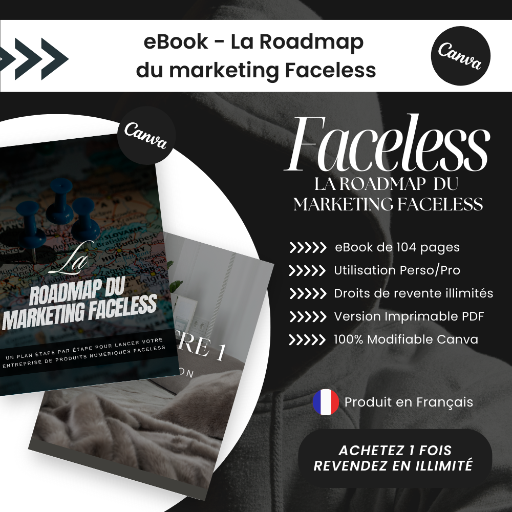 La Roadmap du Marketing Faceless PLR - eBook Canva (À Revendre)