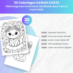 Coloriage Chat Kawaii : 30 designs à imprimer - Captivateur