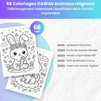 Coloriage Kawaii Animaux : 68 designs à imprimer - Captivateur