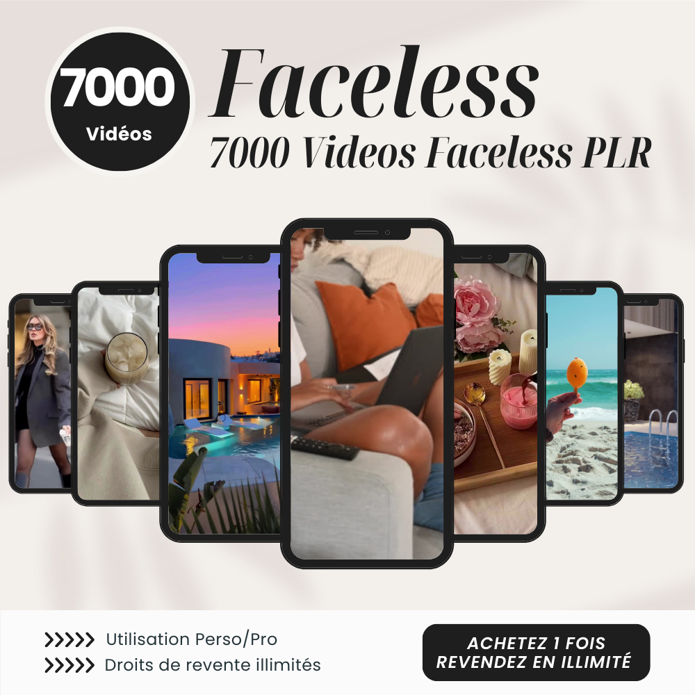 7000 Vidéos Faceless Inspirantes (PLR) - La Collection Ultime