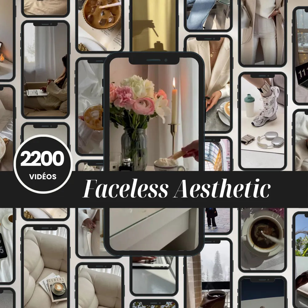 2200 videos PLR faceless aesthetic cosy interieur coquet pour votre contenu digital PLR Marque blanche contenu revendable
