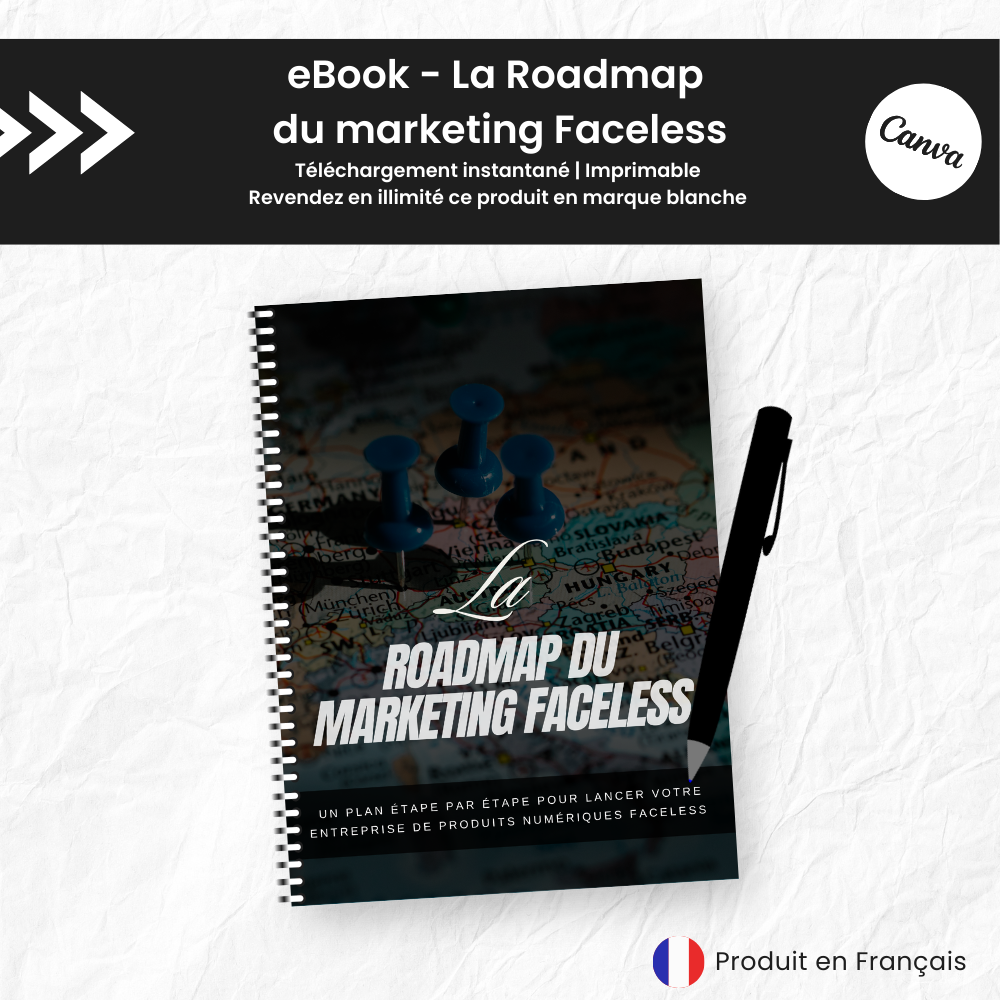 La Roadmap du Marketing Faceless PLR - eBook Canva (À Revendre)