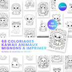 Coloriage Kawaii Animaux : 68 designs à imprimer - Captivateur