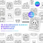 Coloriage Kawaii Nourriture : 16 designs à imprimer - Captivateur