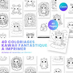 Coloriage Kawaii Licorne & Dragon : 40 designs à imprimer - Captivateur