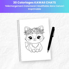 Coloriage Chat Kawaii : 30 designs à imprimer - Captivateur