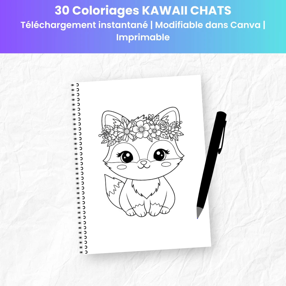 Coloriage Chat Kawaii : 30 designs à imprimer - Captivateur