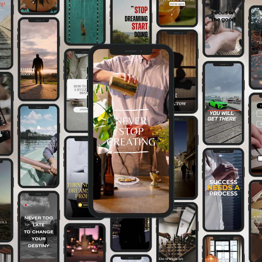 30 Reels Faceless homme prêtes à personnaliser et revendre - Captivateur