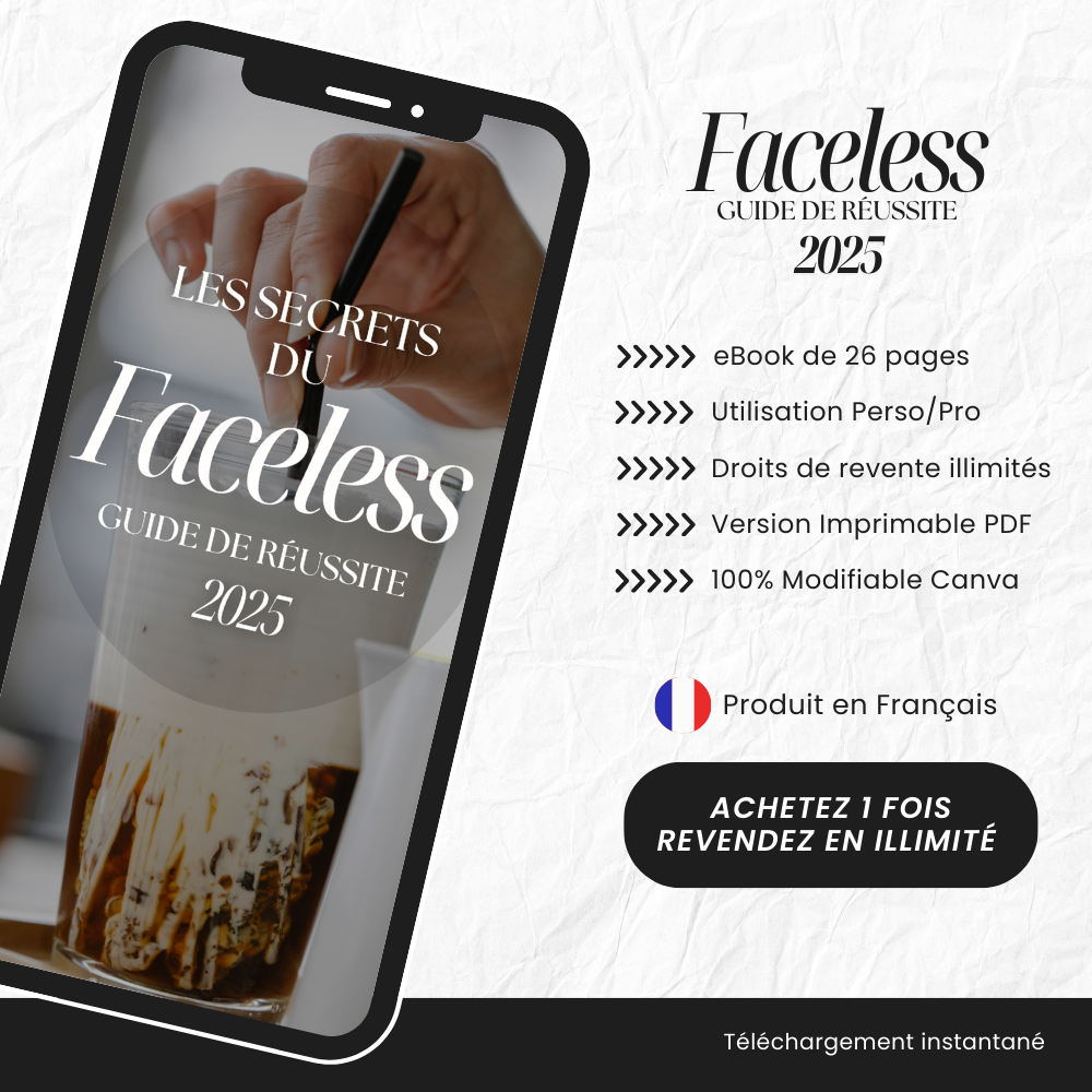 Les Secrets de Faceless 2025 PLR - eBook Canva (À Revendre)