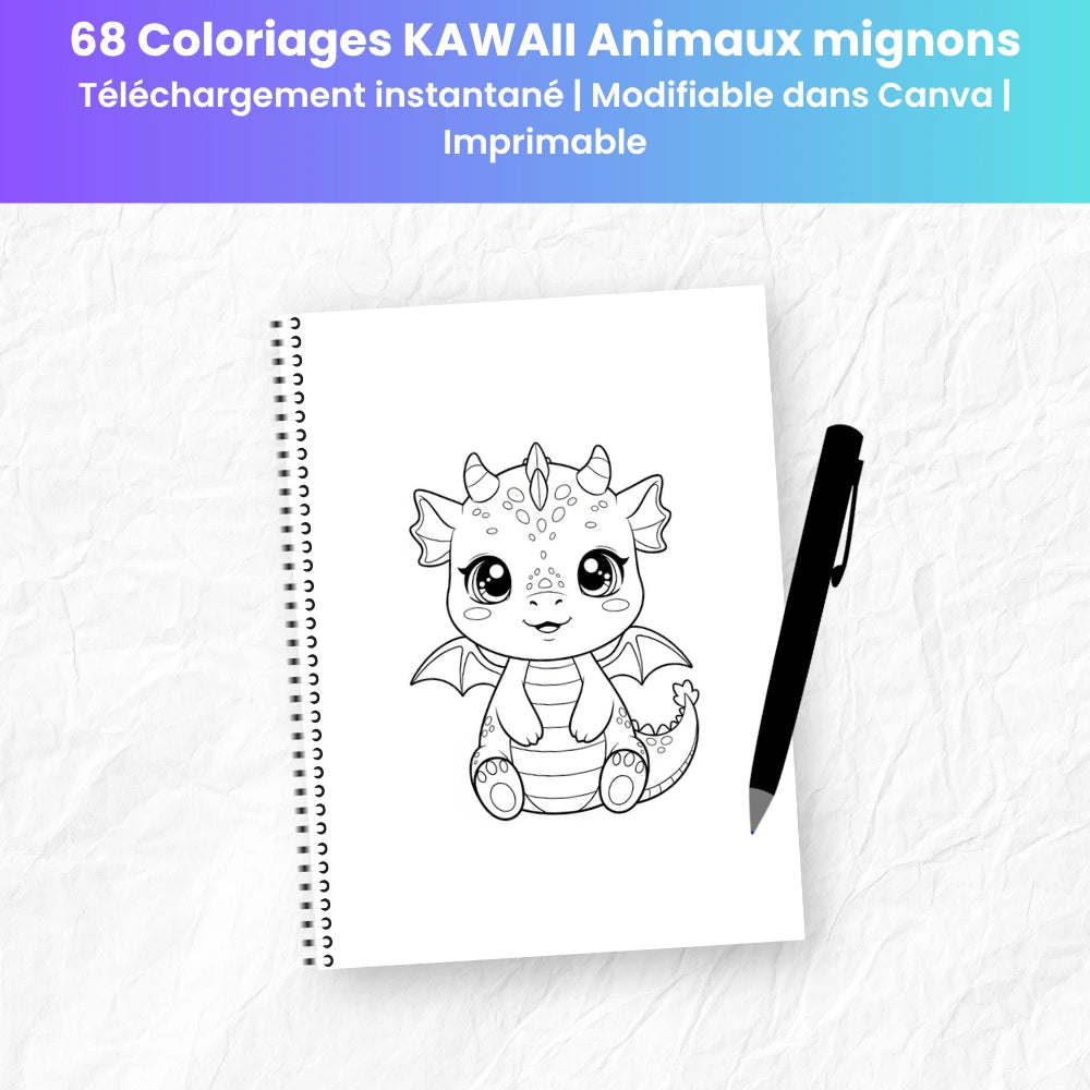 Coloriage Kawaii Animaux : 68 designs à imprimer - Captivateur