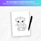 Coloriage Kawaii Nourriture : 16 designs à imprimer - Captivateur