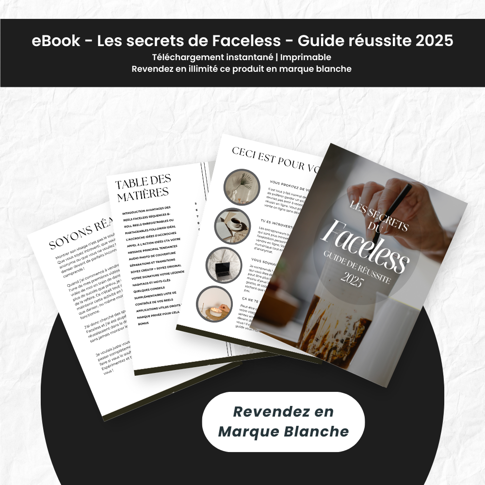 Les Secrets de Faceless 2025 PLR - eBook Canva (À Revendre)