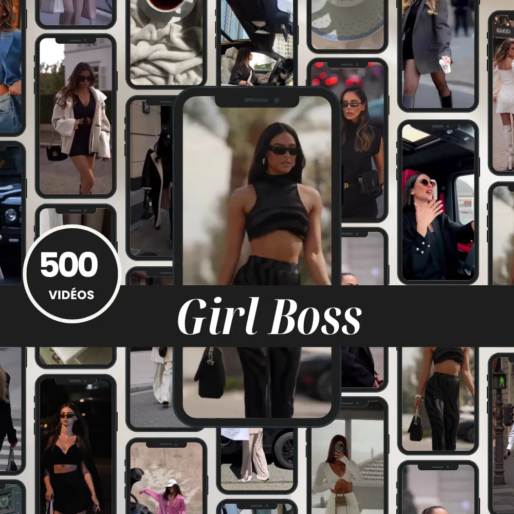 500 vidéos PLR girl boss pour votre contenu digital PLR Marque blanche contenu revendable