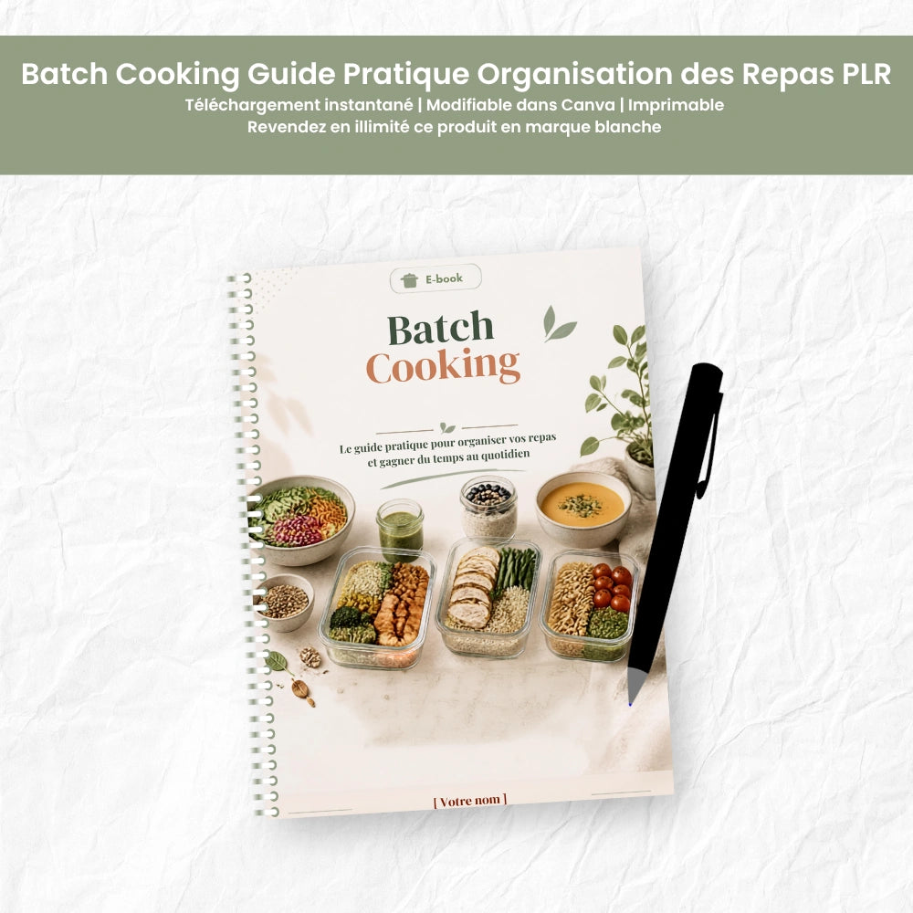 Batch Cooking guide pratique contenu pages interieures etape par etape
