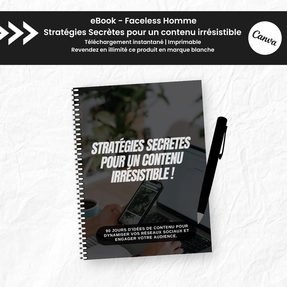 Faceless Stratégies Secrètes PLR pour créer du contenu percutant - Captivateur