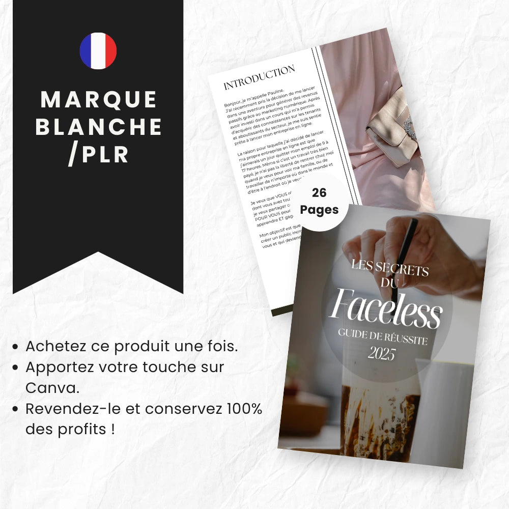 L’unique eBook qui révèle les secrets du Faceless PLR - Captivateur