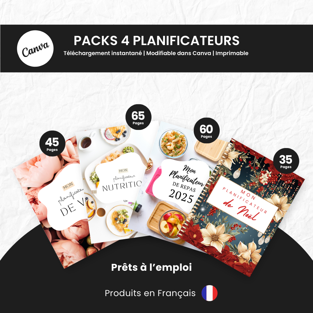 Pack planificateurs pour organiser et structurer votre quotidien - Captivateur