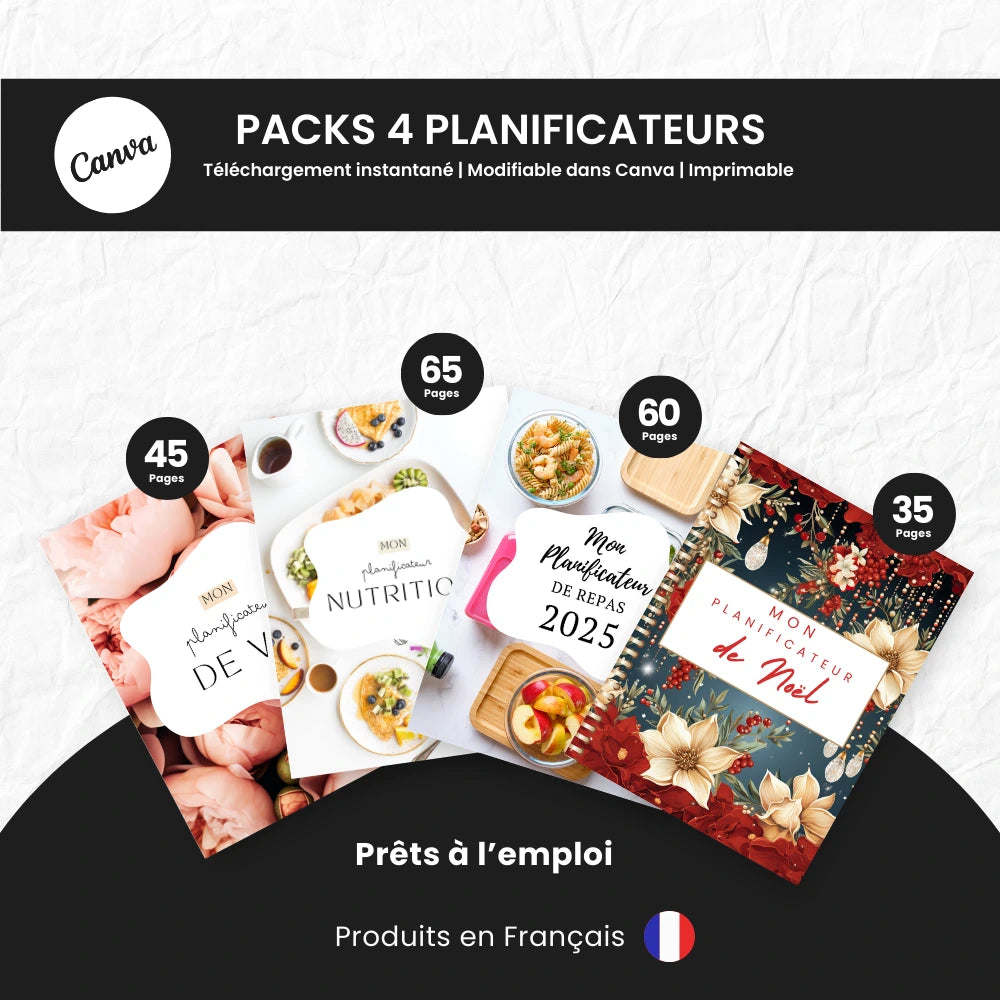 Pack planificateurs pour organiser et structurer votre quotidien - Captivateur
