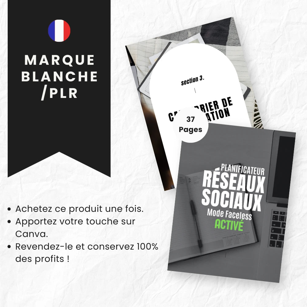Planificateur Faceless PLR pour organiser votre contenu digital - Captivateur