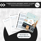 Planificateur Shopify PLR pour réussir le lancement de votre boutique - Captivateur
