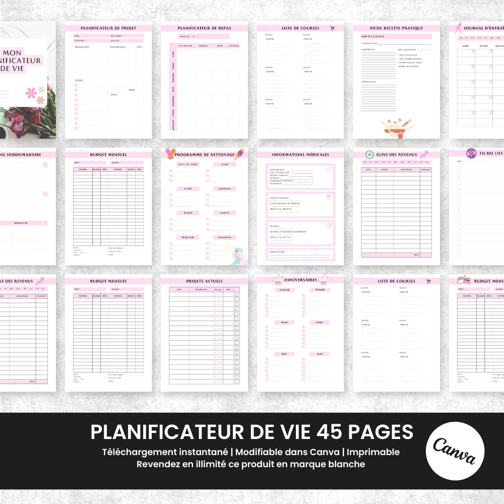 Planificateur de Vie PLR à utiliser ou revendre - Captivateur