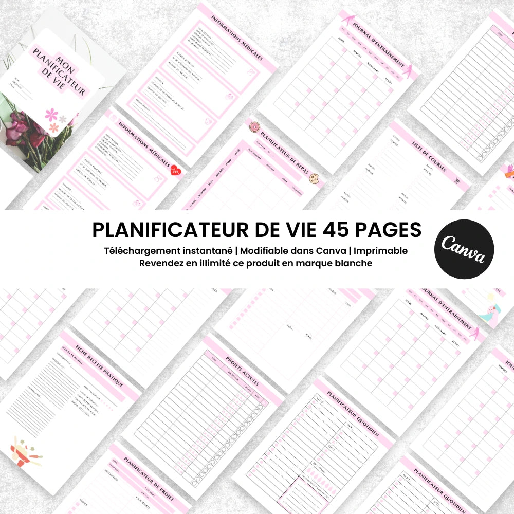 Planificateur de Vie PLR à utiliser ou revendre - Captivateur
