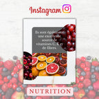 Templates PLR Instagram Carrousel Nutrition - Fruits Rouges (5 Posts à Revendre) - Captivateur