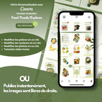 Templates PLR Instagram Nutrition - Feed Puzzle (15 Pièces à Revendre) - Captivateur