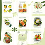 Templates PLR Instagram Nutrition - Feed Puzzle (15 Pièces à Revendre) - Captivateur