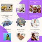 Templates PLR Instagram Pleine Conscience - Feed Puzzle Violet et Blanc (30 Pièces à Revendre) - Captivateur