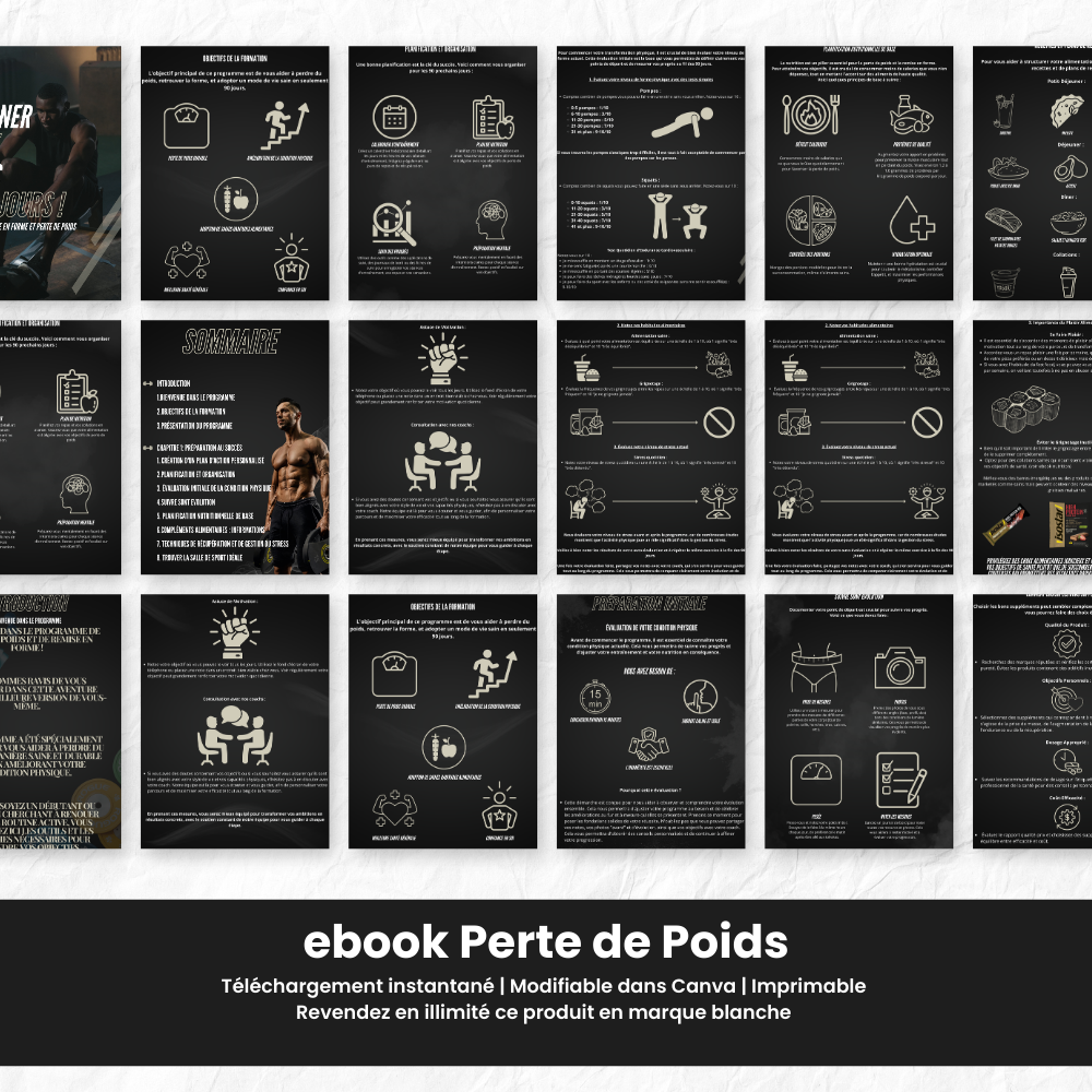 ebook perte de poids PLR Français - Captivateur