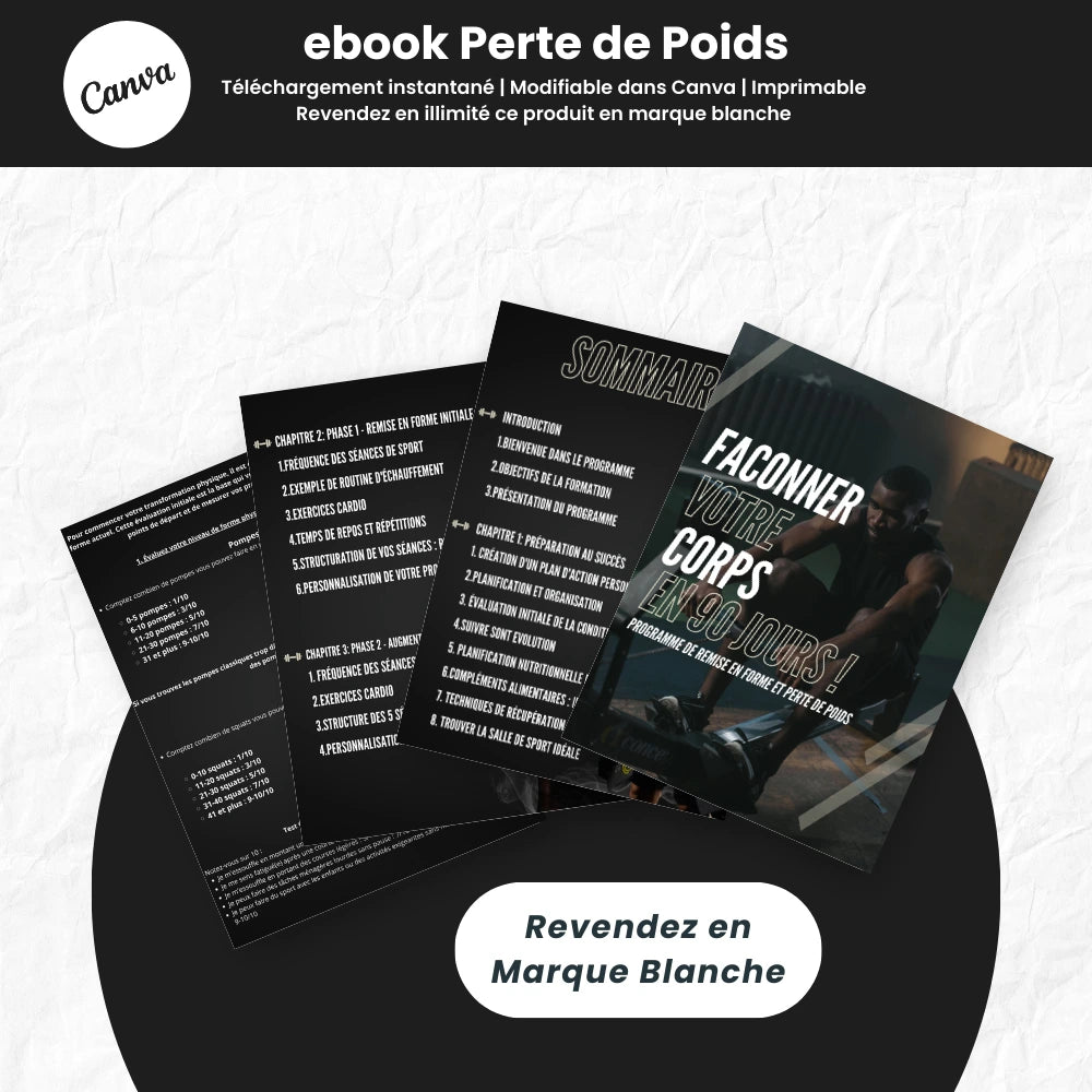 ebook perte de poids PLR Français - Captivateur