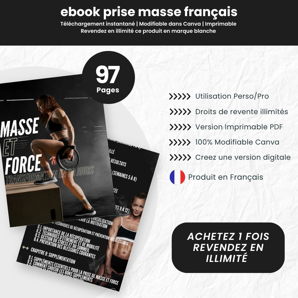 ebook prise de masse PLR Français - Captivateur