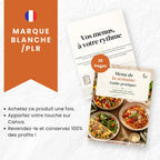 Menu de la semaine guide PLR marque blanche revente sous votre marque