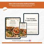 Menu de la semaine guide pratique PLR visuel du contenu